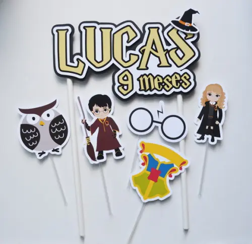 Topo de Bolo Harry Potter