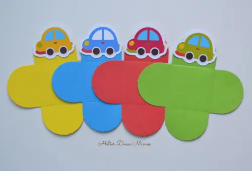 Forminhas Carrinhos Coloridos
