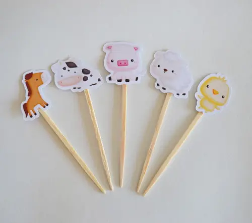 Topper de Doces Fazendinha (30 Unid.)