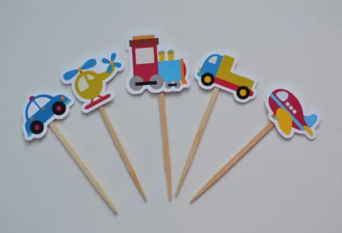 Topper de Doces Meios de Transporte (30 Unid.)