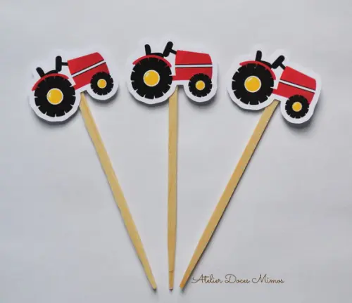 Topper de Doces Trator (30 Unidades)