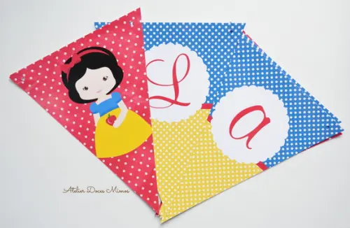 Bandeirolas Branca de Neve