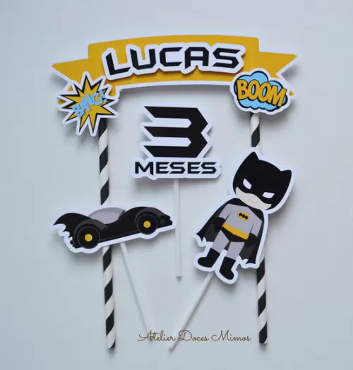 Topo de Bolo Batman Baby