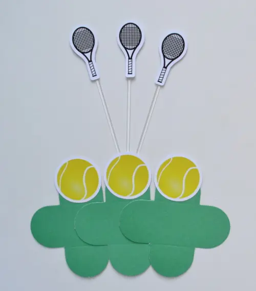 Forminhas + Toppers Jogo de tênis