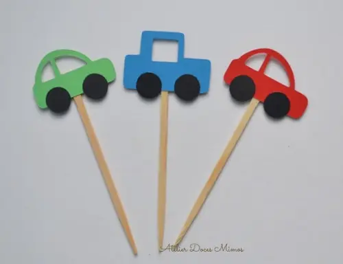 Topper p/ Doces Carrinhos (20 Unidades)