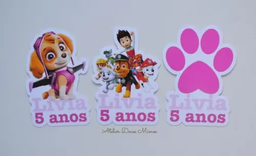 Aplique Tubete Patrulha Canina