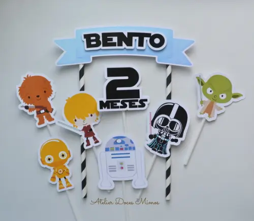 Topo de Bolo Star Wars Baby