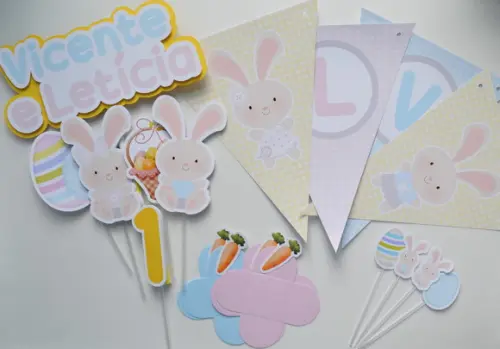 Kit Festa personalizada Coelhinhos
