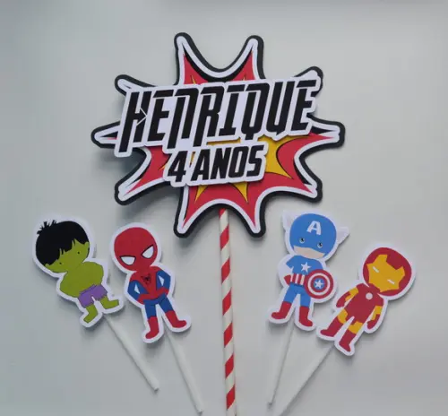 Topo de Bolo Vingadores