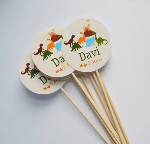 Palitões Decorativos Dinossauro - 10 Unidades