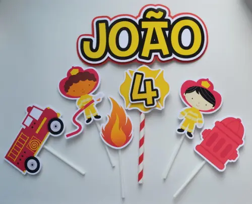 Topo de Bolo Bombeiros