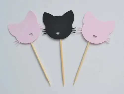 Topper para Doces Gatinhos (20 Unidades)