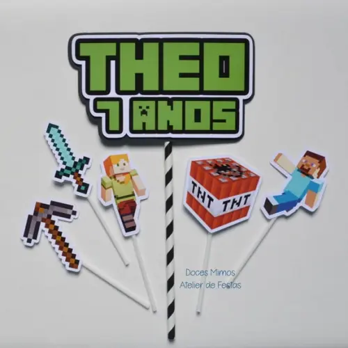 Topo de Bolo Minecraft