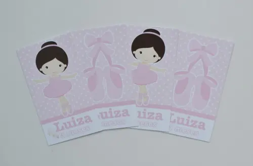 Adesivo para Tubetes Bailarina