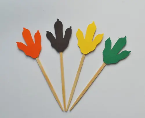 Topper de Doce Pegada de Dinossauro (20 Unidades)