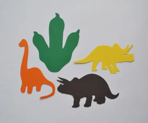 Aplique p/ Parede ou Painel Dinossauros 25cm (4 Unidades)