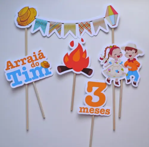 Topo de Bolo Festa Junina