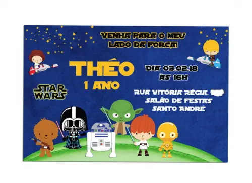 Convite Digital Star Wars