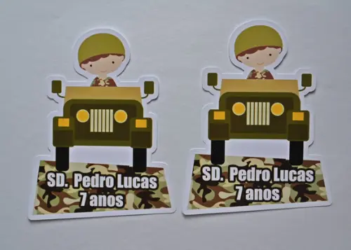 Adesivo Sacolinha Tema Militar