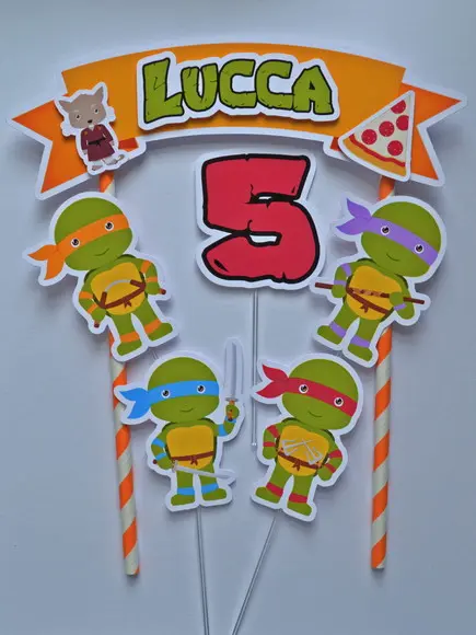 Topo de Bolo Tartarugas Ninja