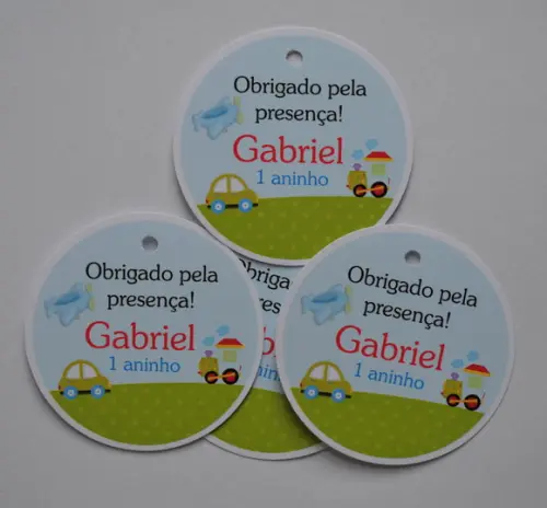 Tag lembrancinha Meios de Transporte