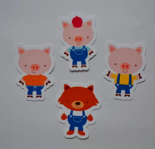 Apliques 3 Porquinhos e o Lobo