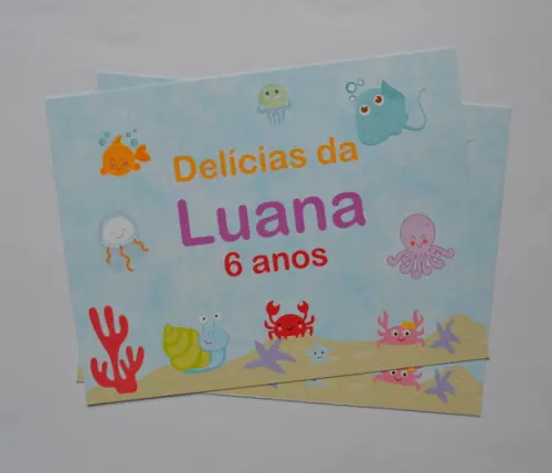 Adesivo para Marmitinha Fundo do Mar