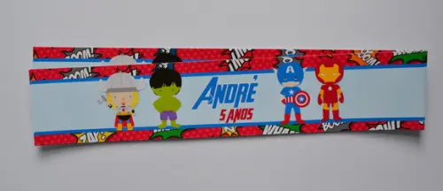 Adesivo Garrafa de Água Vingadores