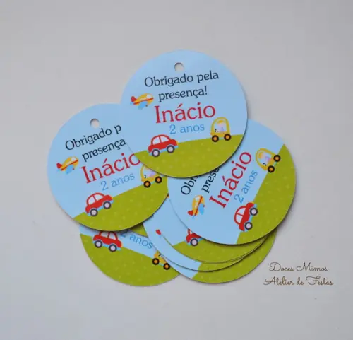 Tag lembrancinha Meios de Transporte