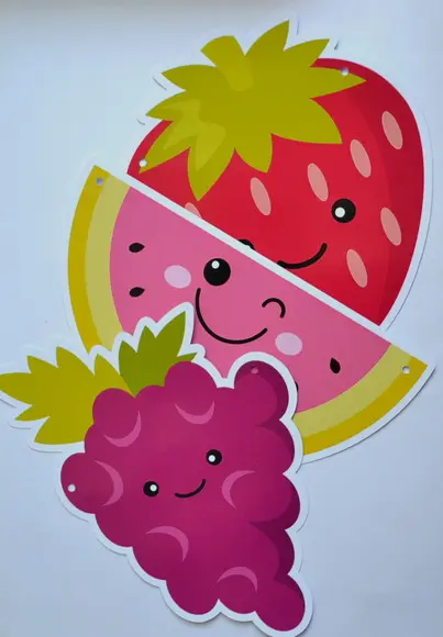 Varal Decorativo Frutinhas (8 Frutas)