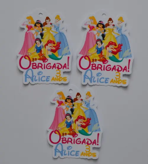 Tag para lembrancinha Princesas