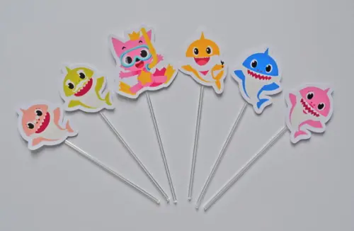 Topper de Doces Baby Shark Pink Fong