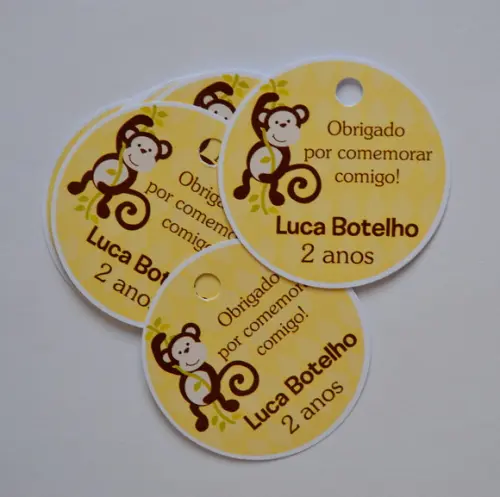 Tag Lembrancinha Macaquinho