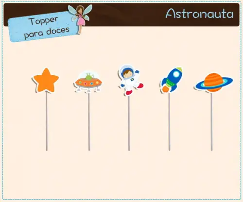 Topper de Doces Astronauta