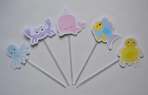Topper para Doces Fundo do Mar