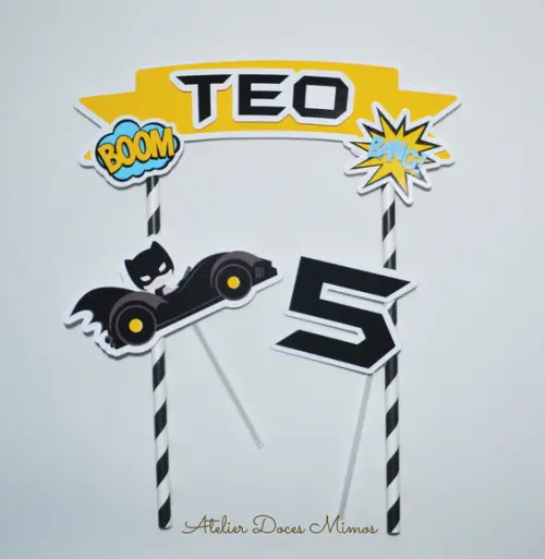 Topo de Bolo Batman