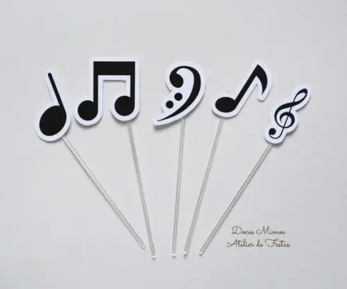 Topper de Doces Notas Musicais