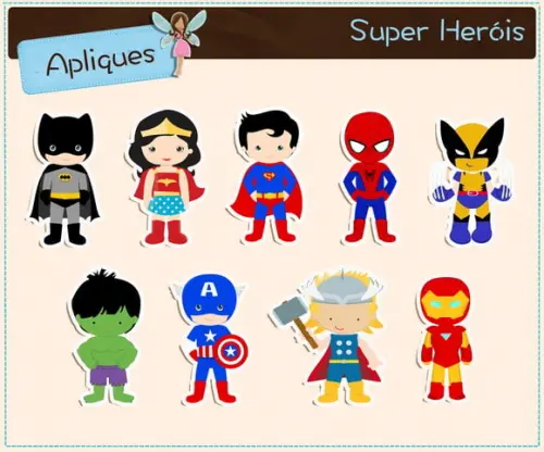 Apliques Super Heróis