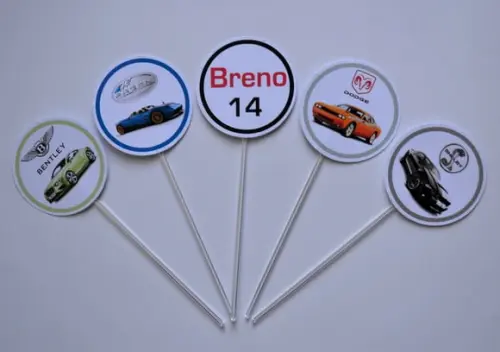 Topper de Doces Carros Esportivos