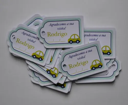 Tag lembrancinha Maternidade Fusca