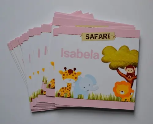 Adesivo Sacolinha Safari Menina
