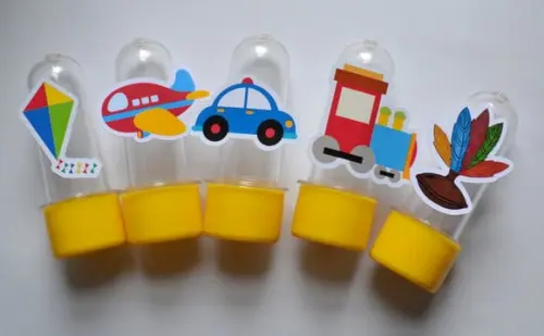 Mini Tubete com Aplique Brinquedos