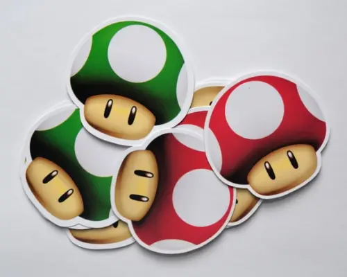 Adesivo Cogumelo Super Mario Bros (20 Unid.)