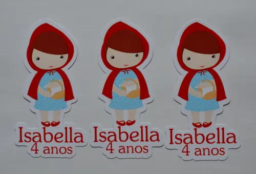 Aplique Tubete Chapeuzinho Vermelho