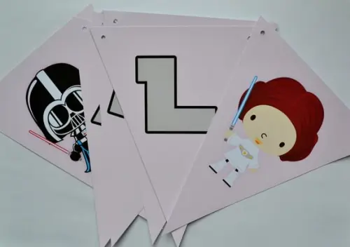 Bandeirolas Princesa Leia - Star Wars