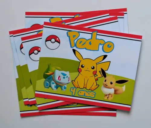 Adesivo Sacolinha Pokémon