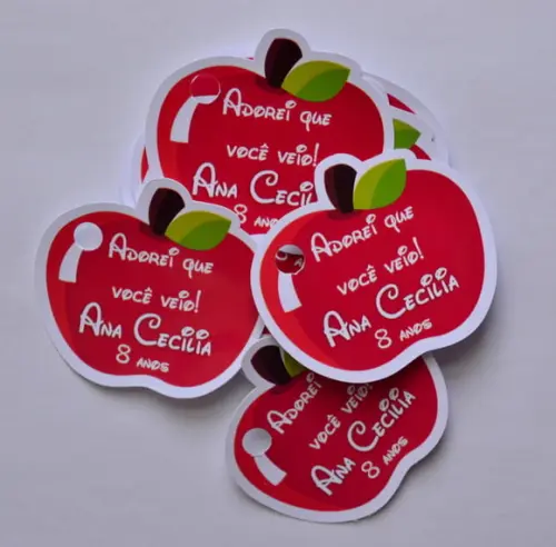 Tag Lembrancinha Maçã (branca de Neve)