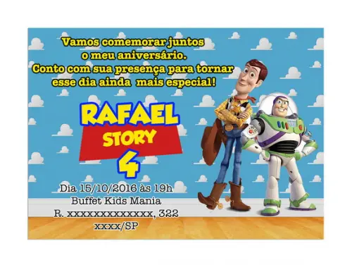 Convite Digital Toy Story