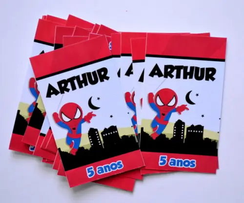 Adesivo para Tubete Homem Aranha
