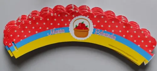 Saia para Mini Cupcake Branca de Neve